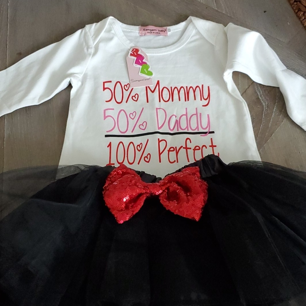 NWT baby girl skirt and onsie set